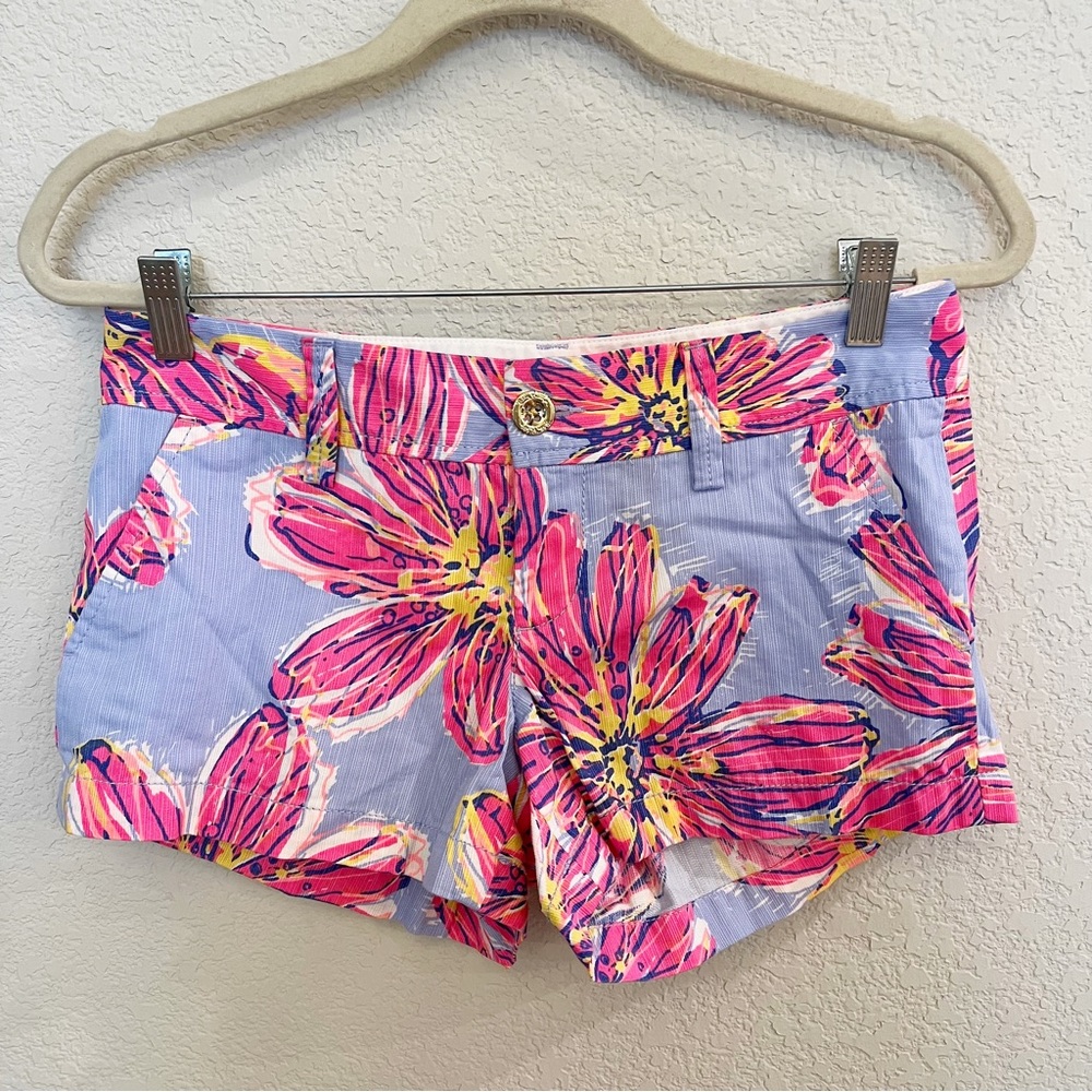 Lilly Pulitzer Pink and Blue Floral Shorts